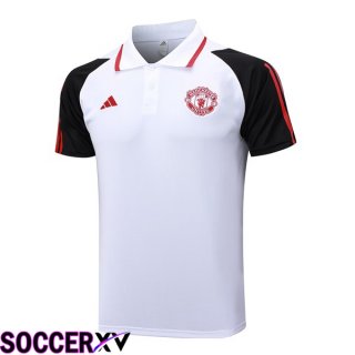 Manchester United Soccer Polo White 2023/2024