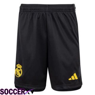 Real Madrid Soccer Shorts Third Black 2023/2024