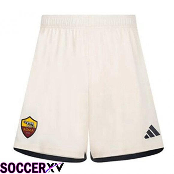 AS Roma Soccer Shorts Away Yellow 2023/2024