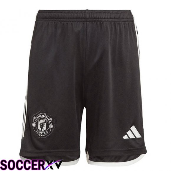 Manchester United Soccer Shorts Away Black 2023/2024