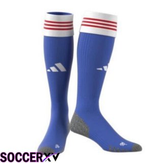 Lyon OL Soccer Socks Away Blue 2023/2024