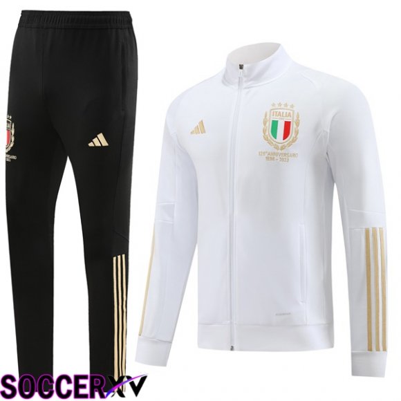 Italy Training Tracksuit Suit - Jacket White 2023/2024