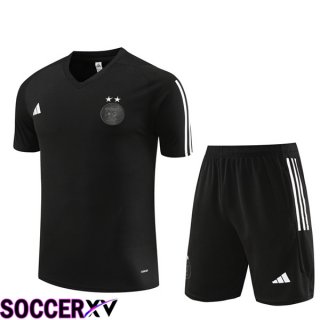 Algerie Training T Shirt + Shorts Black 2023/2024