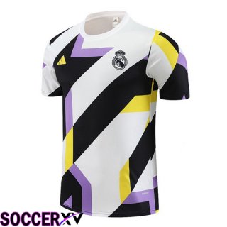 Real Madrid Training T Shirt White Black 2023/2024