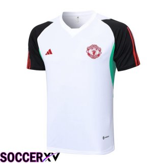 Manchester United Training T Shirt White 2023/2024