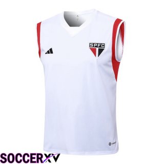 Sao Paulo FC Soccer Vest White 2023/2024