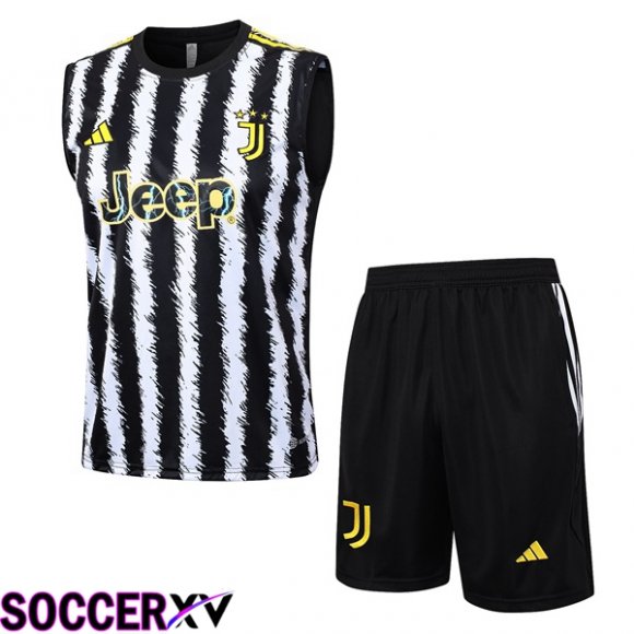 Juventus Soccer Vest + Shorts Black White 2023/2024