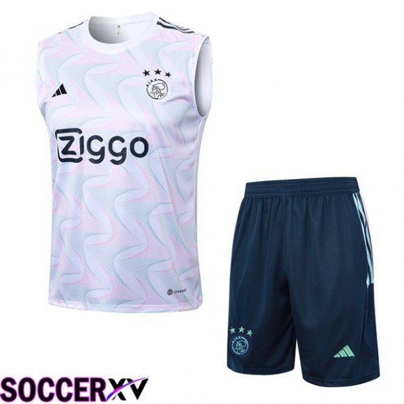 AFC Ajax Soccer Vest + Shorts White 2023/2024