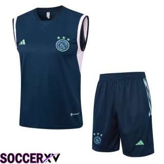 AFC Ajax Soccer Vest + Shorts Blue Royal 2023/2024