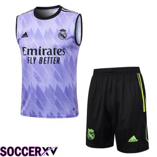 Real Madrid Soccer Vest + Shorts Purple 2023/2024