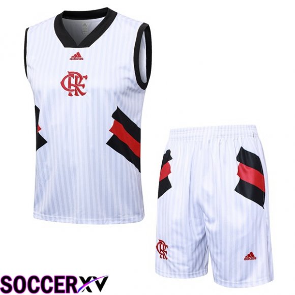 Flamengo Soccer Vest + Shorts White 2023/2024