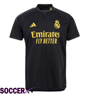 Real Madrid Third Soccer Jersey Black 2023/2024