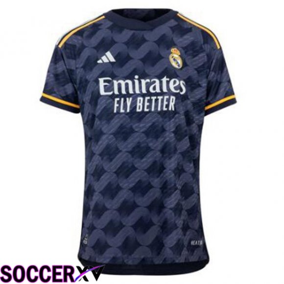 Real Madrid Away Soccer Jersey Blue Royal 2023/2024