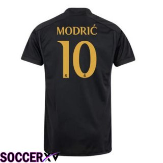 Real Madrid (Modrić 10) Third Soccer Jersey Black 2023/2024