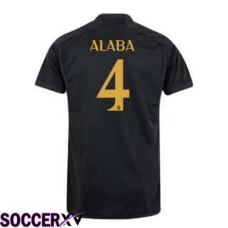 Real Madrid (Alaba 4) Third Soccer Jersey Black 2023/2024