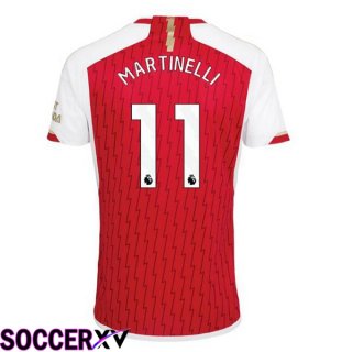 Arsenal (MARTINELLI 11) Home Soccer Jersey Red White 2023/2024