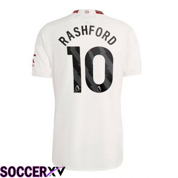 Manchester United (Rashford 10) Third Soccer Jersey White 2023/2024