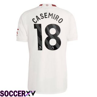 Manchester United (Casemiro 18) Third Soccer Jersey White 2023/2024