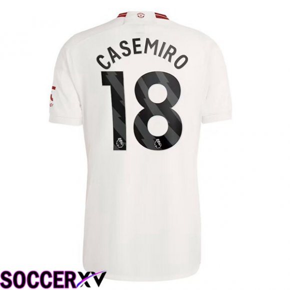 Manchester United (Casemiro 18) Third Soccer Jersey White 2023/2024