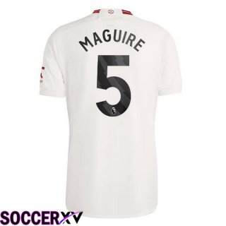 Manchester United (Maguire 5) Third Soccer Jersey White 2023/2024