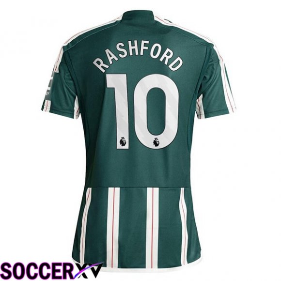 Manchester United (Rashford 10) Away Soccer Jersey Green 2023/2024