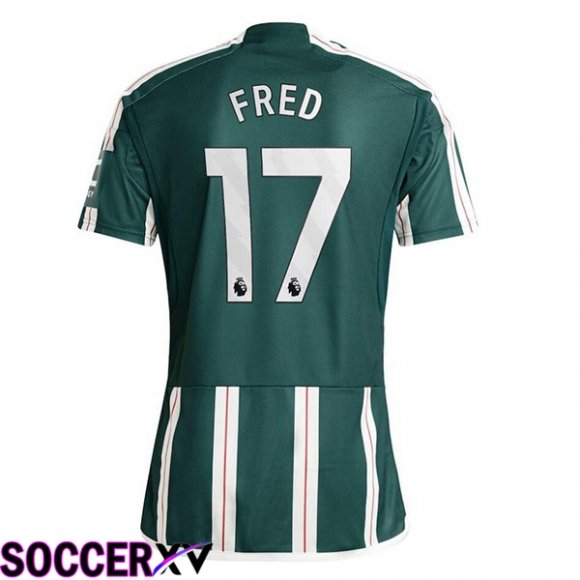 Manchester United (Fred 17) Away Soccer Jersey Green 2023/2024