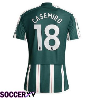 Manchester United (Casemiro 18) Away Soccer Jersey Green 2023/2024