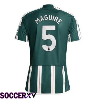 Manchester United (Maguire 5) Away Soccer Jersey Green 2023/2024