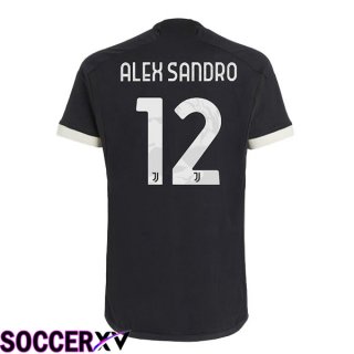 Juventus (ALEX SANDRO 12) Third Soccer Jersey Black 2023/2024