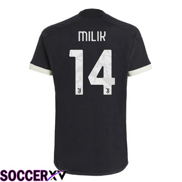 Juventus (MILIK 14) Third Soccer Jersey Black 2023/2024