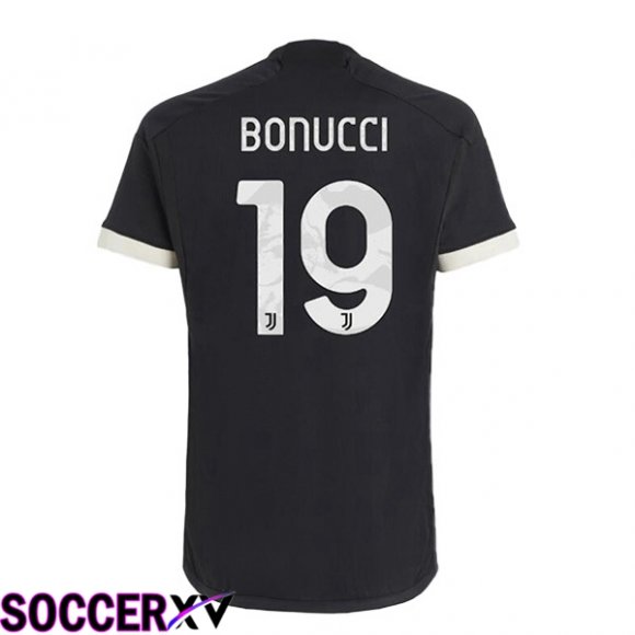 Juventus (BONUCCI 19) Third Soccer Jersey Black 2023/2024