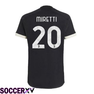 Juventus (MIRETTI 20) Third Soccer Jersey Black 2023/2024