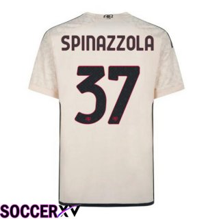 AS Roma (SPINAZZOLA 37) Away Soccer Jersey Yellow 2023/2024