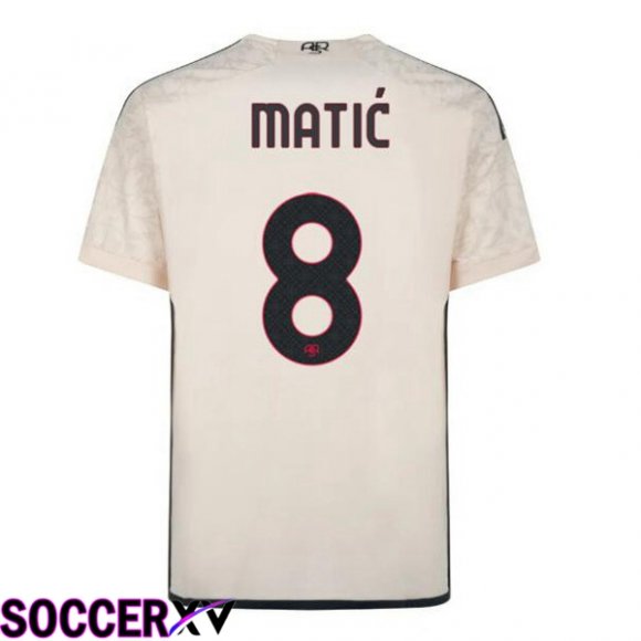 AS Roma (MATIĆ 8) Away Soccer Jersey Yellow 2023/2024