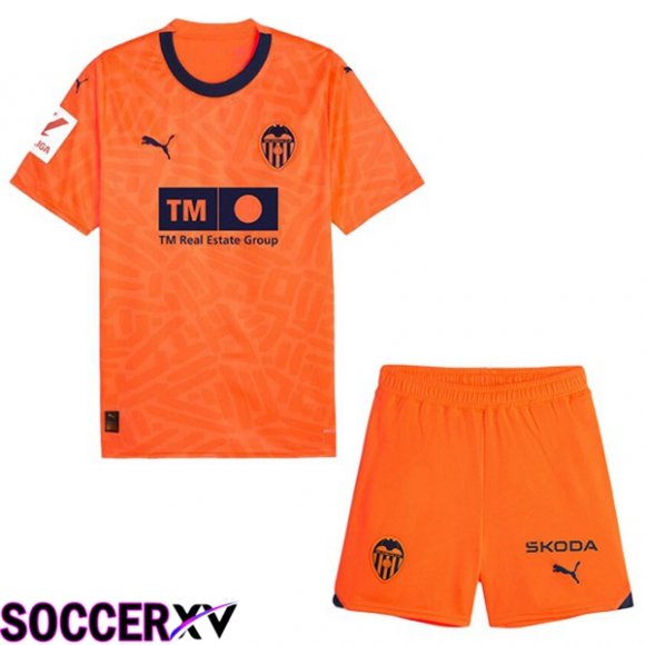 Valencia CF Kids Third Soccer Jersey Orange 2023/2024