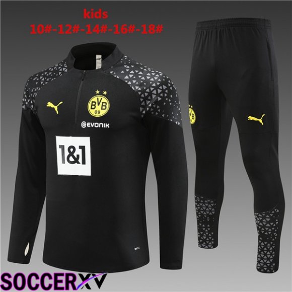 Dortmund BVB Kids Training Tracksuit Suit Black 2023/2024