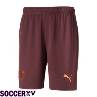 Manchester City Soccer Shorts Away Red 2023/2024