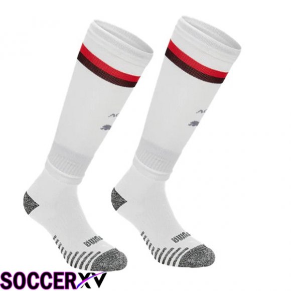 AC Milan Soccer Socks Away White 2023/2024