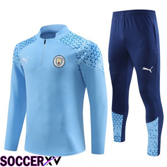 Manchester City Training Tracksuit Suit Blue 2023/2024