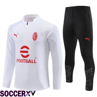 AC Milan Training Tracksuit Suit White 2023/2024