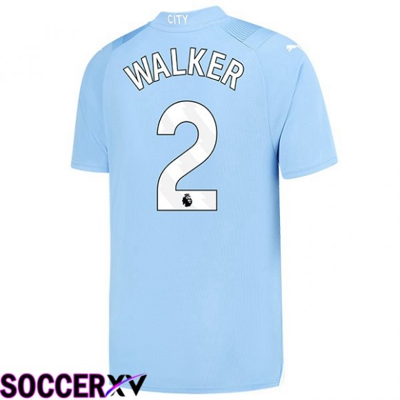 Manchester City (Kyle Walker 2) Home Soccer Jersey Blue 2023/2024