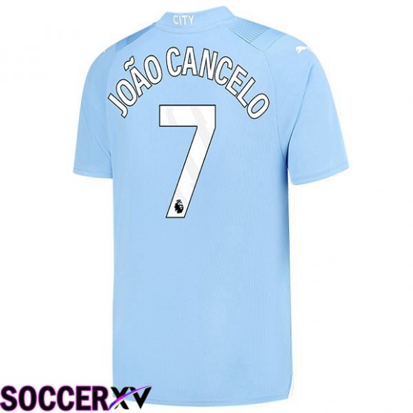 Manchester City (João Cancelo 7) Home Soccer Jersey Blue 2023/2024