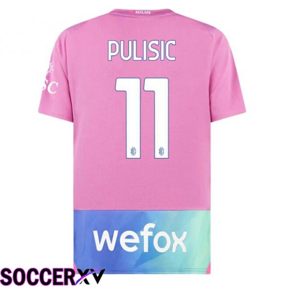 AC Milan (Pulisic 11) Third Soccer Jersey Rose 2023/2024