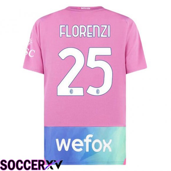 AC Milan (Florenzi 25) Third Soccer Jersey Rose 2023/2024