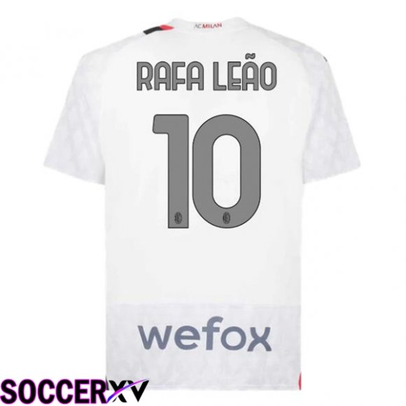 AC Milan (Rafa Leão 10) Away Soccer Jersey White 2023/2024