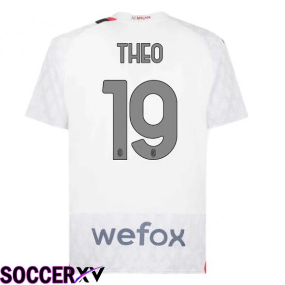 AC Milan (Theo 19) Away Soccer Jersey White 2023/2024