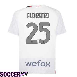 AC Milan (Florenzi 25) Away Soccer Jersey White 2023/2024