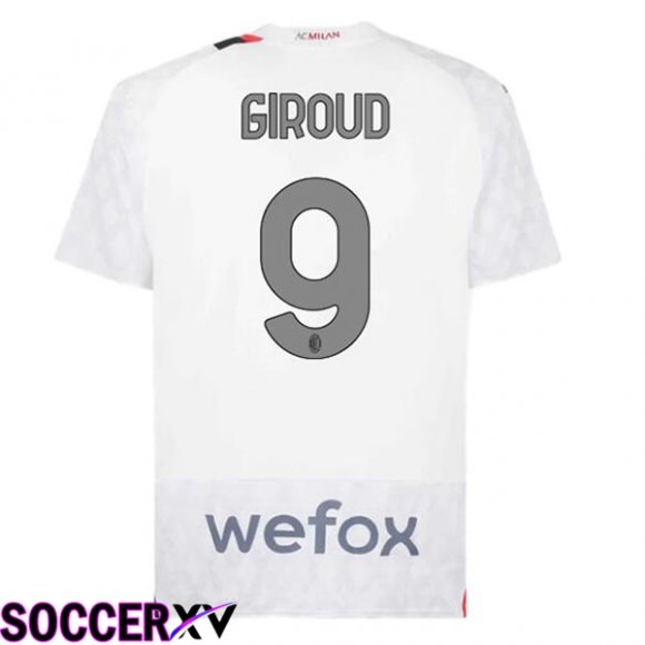 AC Milan (Giroud 9) Away Soccer Jersey White 2023/2024