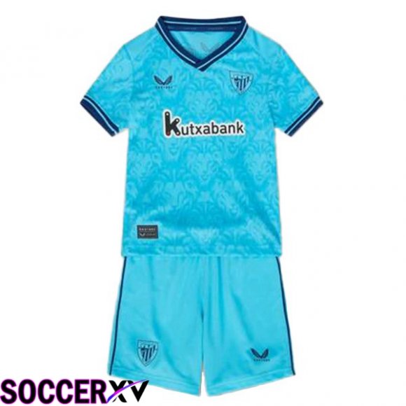 Athletic Bilbao Kids Away Soccer Jersey Blue 2023/2024