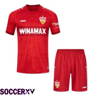 VfB Stuttgart Kids Away Soccer Jersey Red 2023/2024